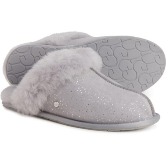 UGG Gray Sparkle Slippers - Picture 1 of 8